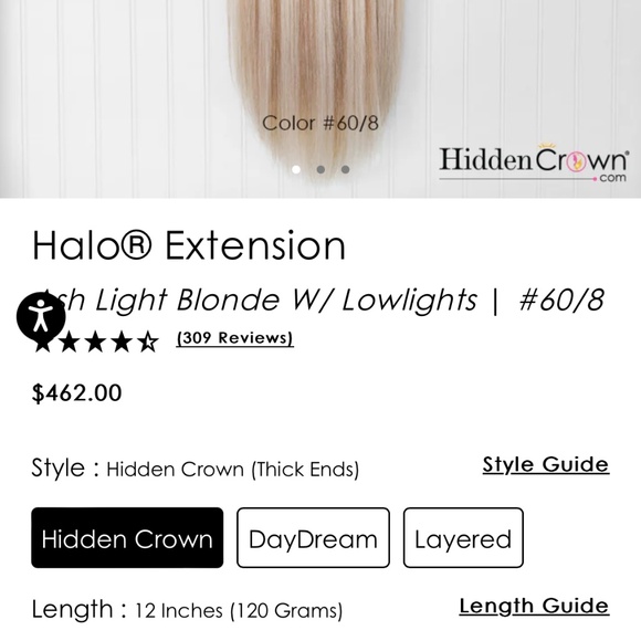 Hidden Crown Hair Extension - Picture 6 of 7